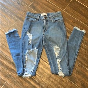 Henrigirl High Rise Distressed Skinny Jeans
